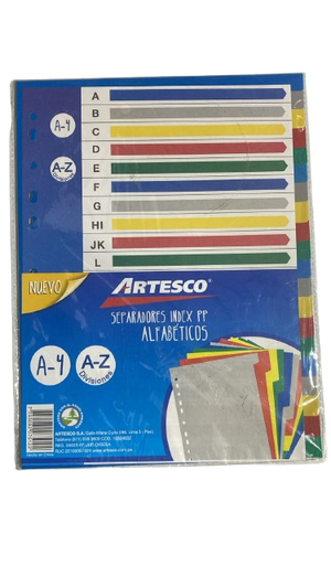 Separadores A4  A-Z  Artesco