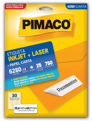 Etiquetas Adhesivas para impresión Pimaco Carta 6280