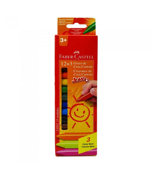 Crayones de Cera Jumbo 12 + 3 Colores Faber Castell