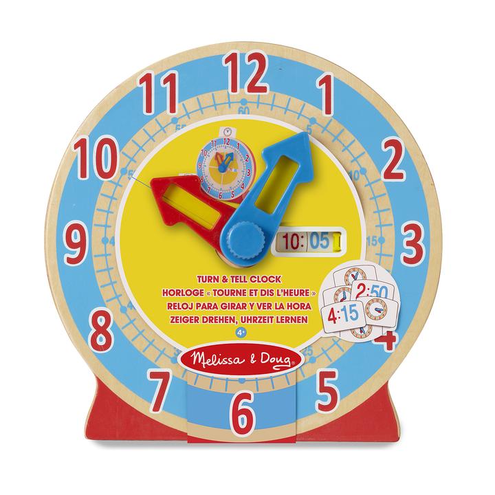 Reloj interactivo para girar y ver la hora Madera materiales .bo