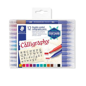 Marcadores p/Lettering Staedtler Doble Punta (Fina+Gruesa)  X12