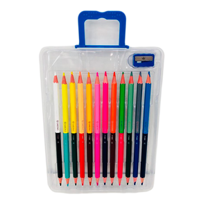 Colores en estuche plástico bicolor X12U (24 colores) Sabonis