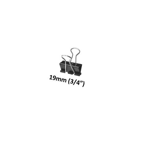 Caja de 12 Sujeta Papeles / Binder Clips Artesco 1 1/4 (32 mm