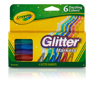 Caja de 6 Marcadores con Brillo - Glitter Crayola