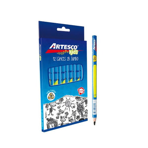 Lápiz Grafito Triangular 2B Jumbo Artesco