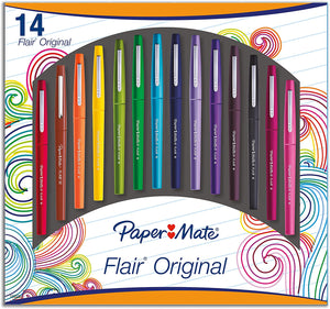 Juego Plumígrafo Paper Mate Flair X14 0.7mm