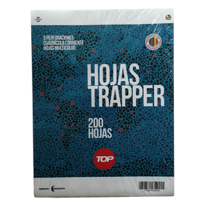 Hojas Trapper 3 Perf 200 Hojas a Color
