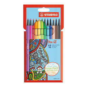 Marcador Stabilo Pen 68 Est/12 Pzas 6812-7