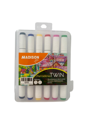 Marcadores Profesionales Madison X6 Colores Doble Punta