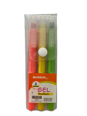 Crayón Resaltador Gel 3 Colores Madison