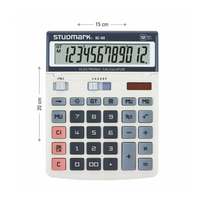 Calculadora de Mesa 12 Dig. Crema Studmark 15x20 cm