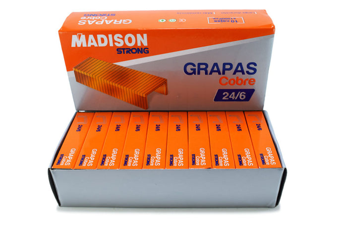 Grapas 24/6 Madison Cobre