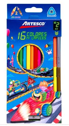 Colores largos triangulares x 14 unidades 16 colores