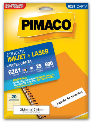 Etiquetas Adhesivas para impresión Pimaco Carta 6281
