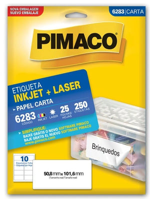 Etiquetas Adhesivas para impresión Pimaco Carta 6283