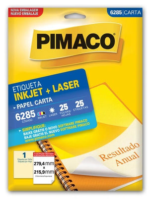 Etiquetas Adhesivas para impresión Pimaco Carta 6285