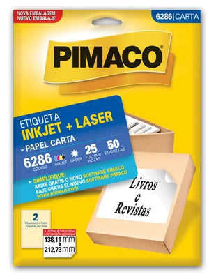 Etiquetas Adhesivas para impresión Pimaco Carta 6286
