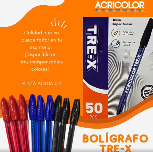 Bolígrafo Acricolor TRE-X 0.7