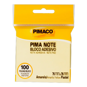 Notas Adhesivas Amarillo Pastel 76 x 76mm 100 Hojas Pimaco
