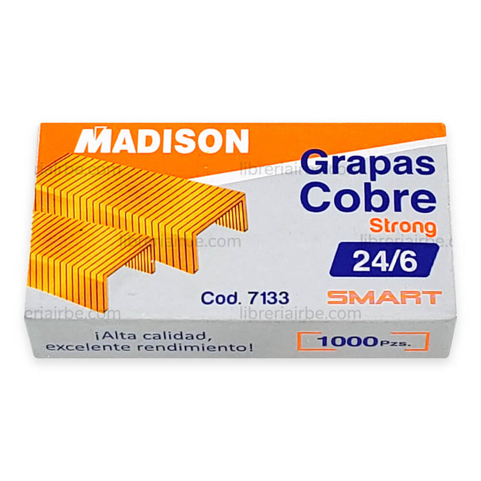 Grapas 24/6 Madison Cobre