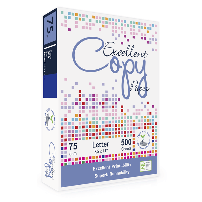 Papel Bond Tamaño Carta 75 Grs. Excellent Copy Paper