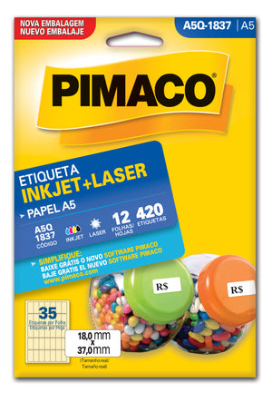 Etiquetas Adhesivas para impresión Pimaco A5Q-1837