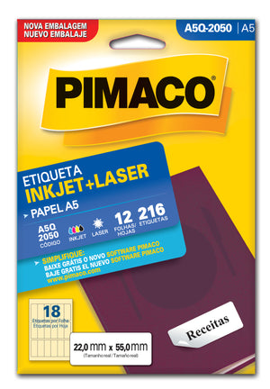 Etiquetas Adhesivas para impresión Pimaco A5Q-2050