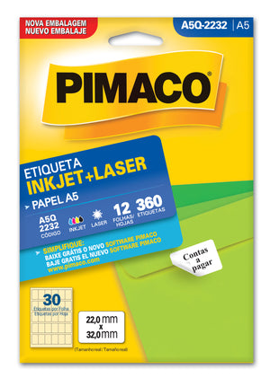 Etiquetas Adhesivas para impresión Pimaco A5Q-2232
