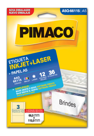 Etiquetas Adhesivas para impresión Pimaco A5Q-66115
