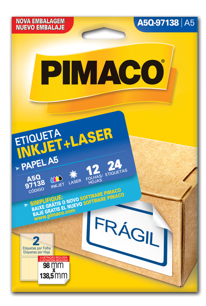 Etiquetas Adhesivas para impresión Pimaco A5Q-97138