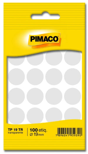 Etiquetas Adhesivas Transparente Pimaco TP 19TR