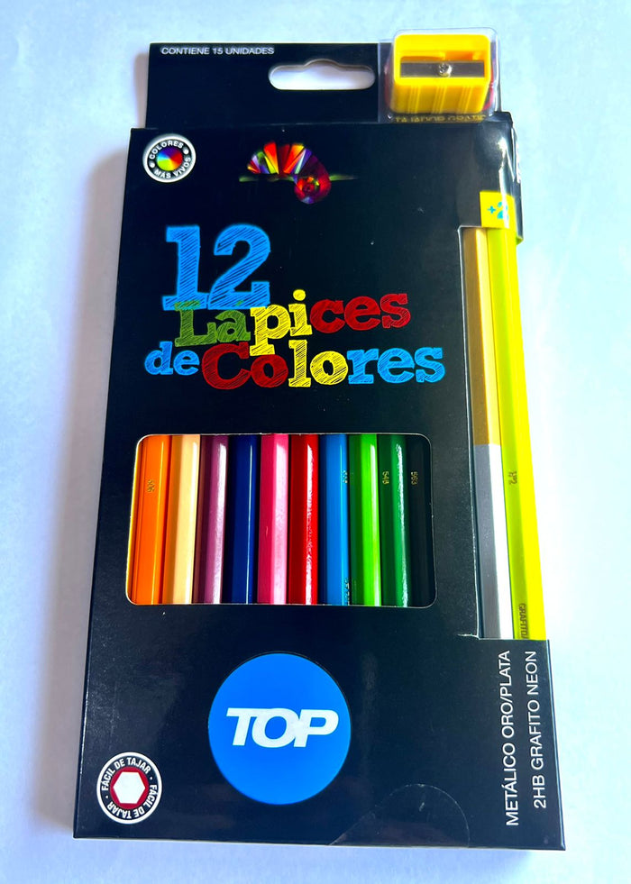 Colores 12 unidades TOP + Tajador