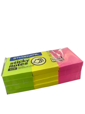 Post-It 5416 Notas 1.5"x 2" Studmark (12x80hojas) Neón