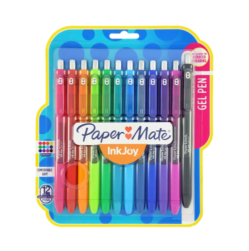 Bolígrafos Retráctiles de  Gel Paper Mate 0.7mm  X12 colores