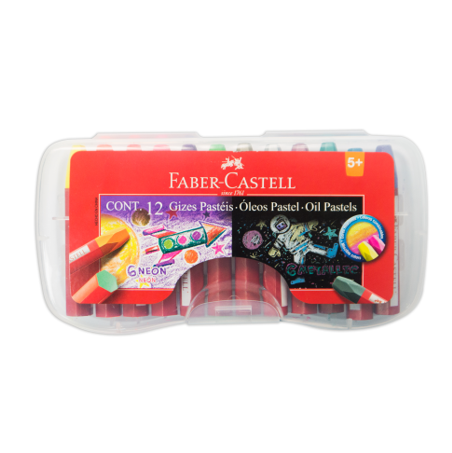 Crayones Oil Pastels Faber Castell  (6 neón+6metálicos)