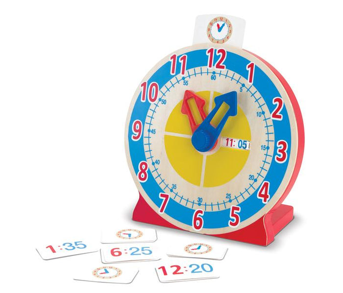 Reloj interactivo para girar y ver la hora (Madera)