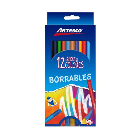 Colores Triangulares Borrables X12 + Taj Artesco