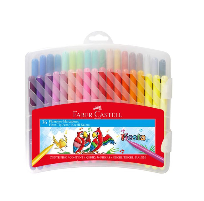 Marcadores Fiesta X36 Estuche Rígido Faber Castell