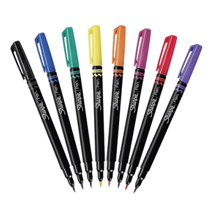 Marcadores Sharpie x12 Brush Pen + Estuche (Punta Pincel)