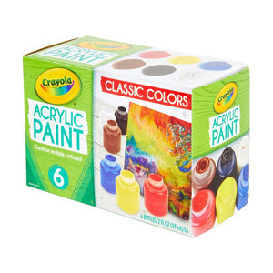 Pintura Acrílica Lavable 6 Colores 59Ml