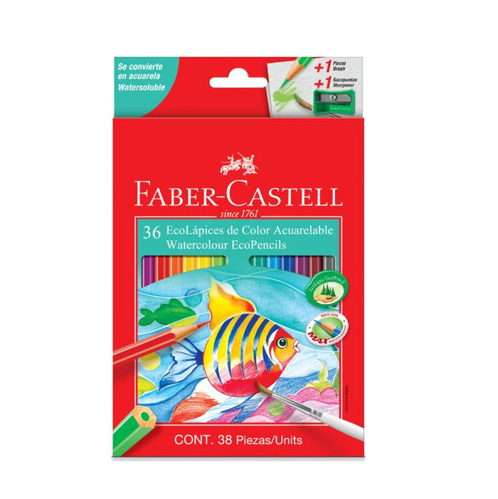 Lapices de Colores Marca Faber Castell Acuarelable Caja Metalica (79904)