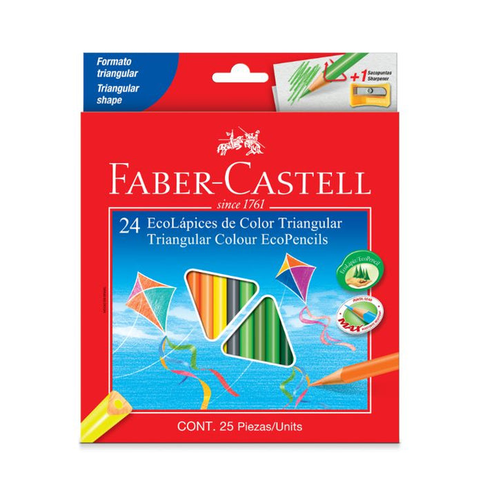 Ecolápices Escolares Tri (24 Colores+ Tajador) Faber Castell