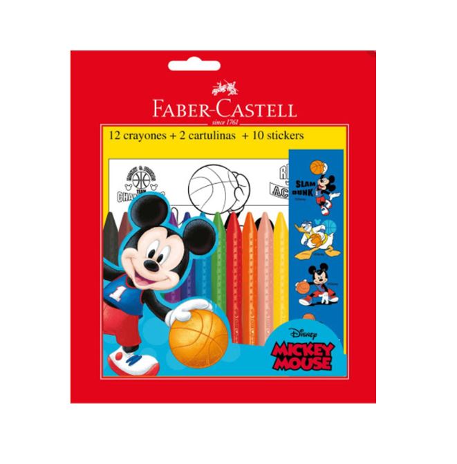 Crayones Grip Jumbo Borrable 12 Colores Faber Castell Disney