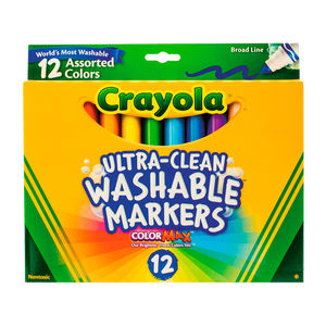 Caja de 12 Marcadores Lavables Trazo Grueso Crayola