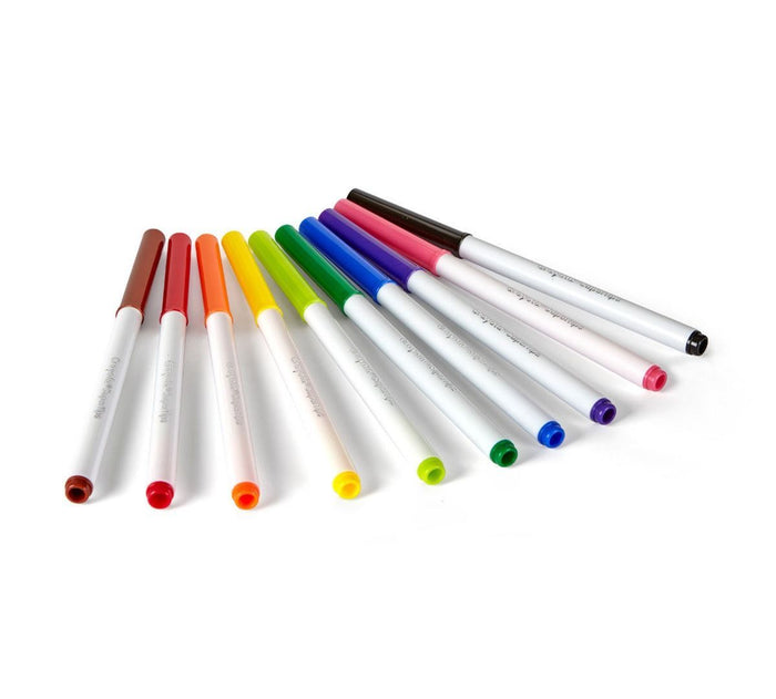 Caja de 10 Marcadores Lavables Super Tips Trazo Fino Crayola