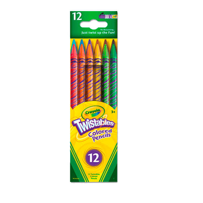 Caja de 12 Lapices de colores (Punta Giratoria) Crayola