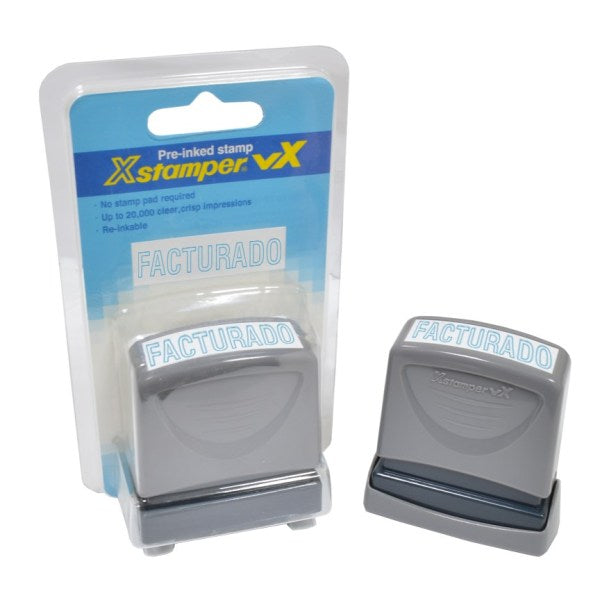 Sello Automático Texto: FACTURADO Xstamper Vx