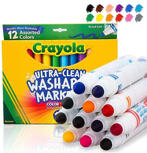 Caja de 12 Marcadores Lavables Trazo Grueso Crayola