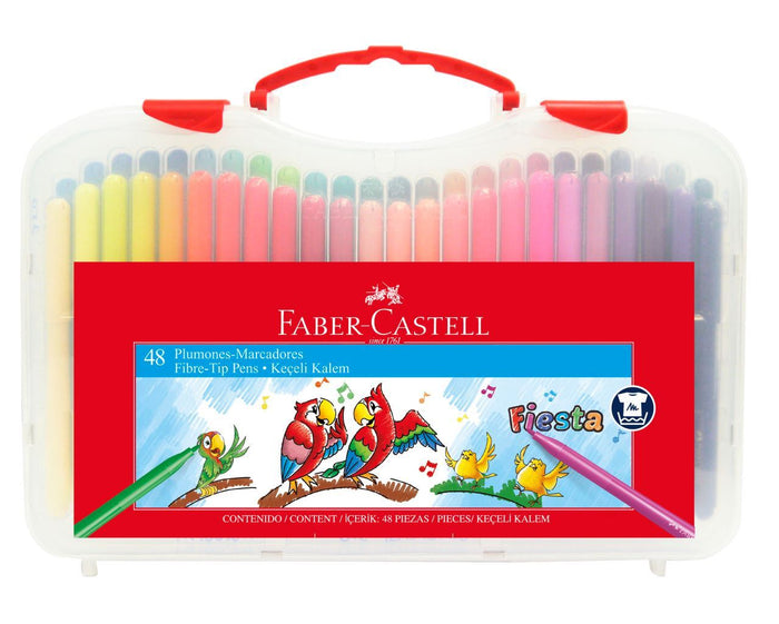 Estuche de Marcadores Fiesta X48 Faber Castell