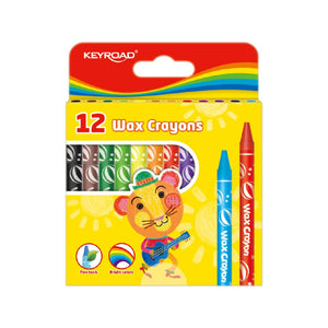 Crayones de Cera, 8 mm, Caja x 12 Colores